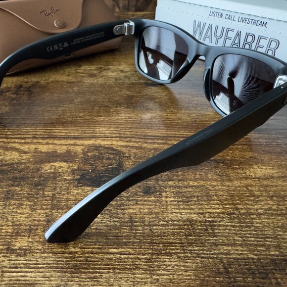 Ray-Ban Meta Wayfarer Smart Glasses – Matte Black, Polarized – Excellent Conditi - Picture 7 of 13